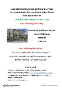 Cost of Living Workshop