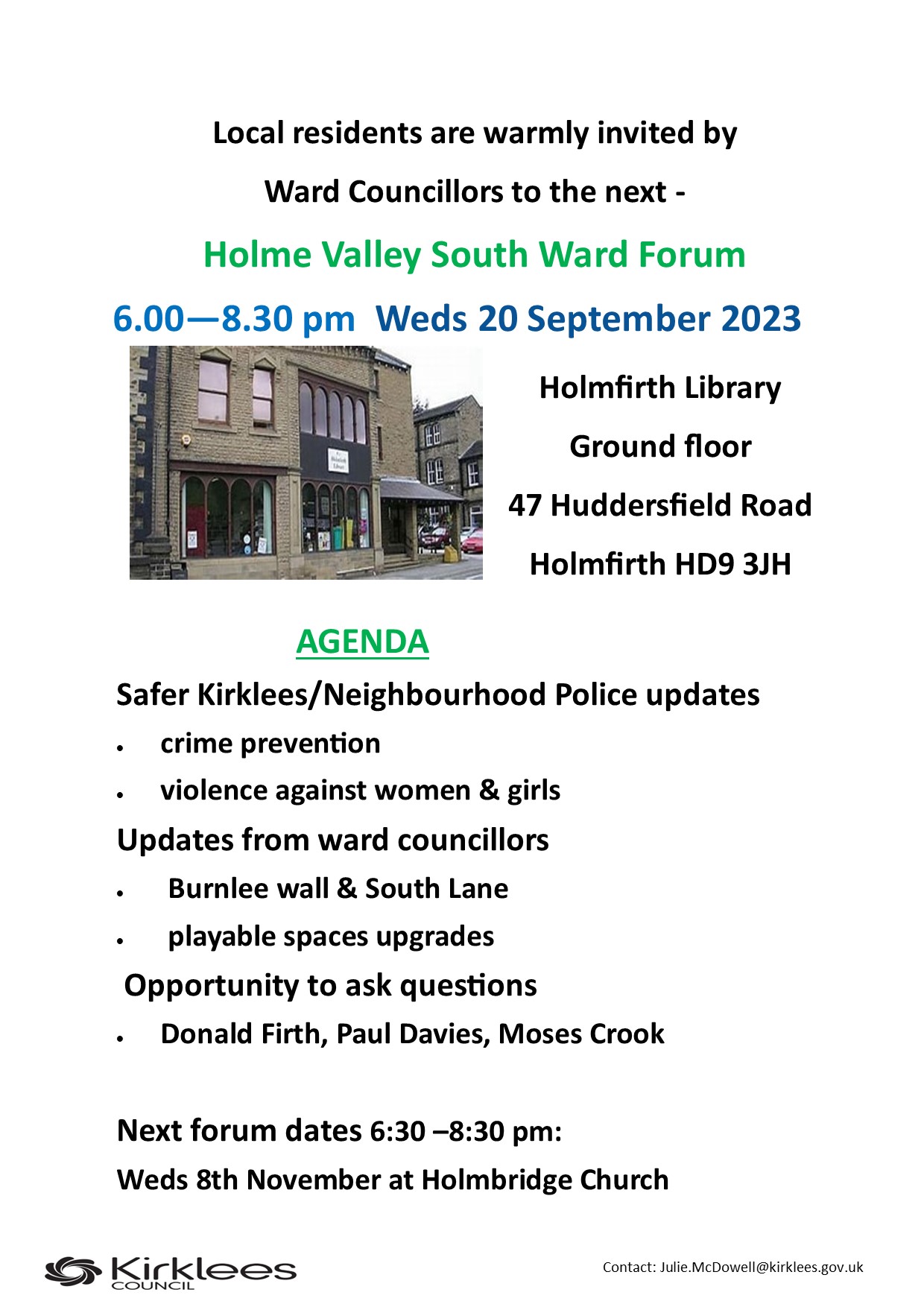 Holme Valley South Ward Forum